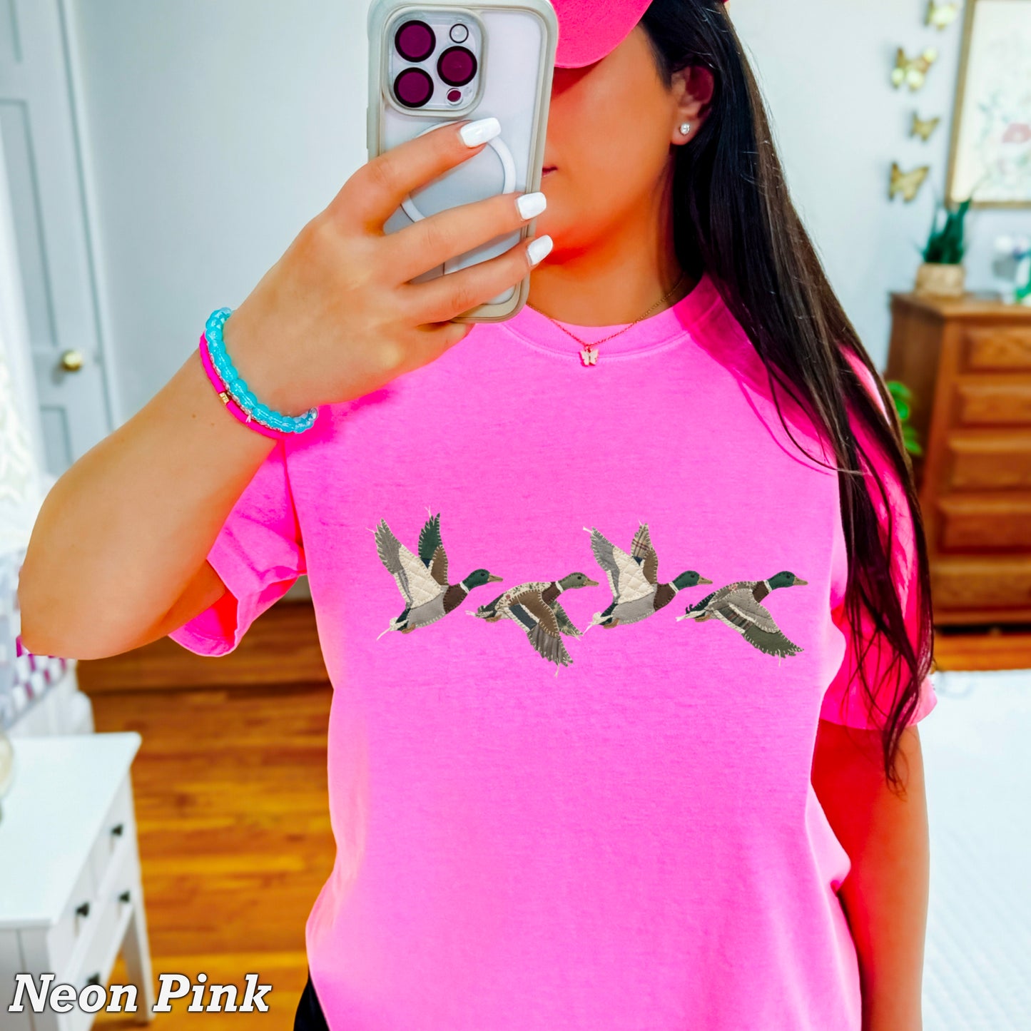Patchwork Mallard Duck Comfort Color Graphic Tee