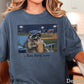 I Live Here Now Raccoon Baseball Comfort Color Graphic Tee