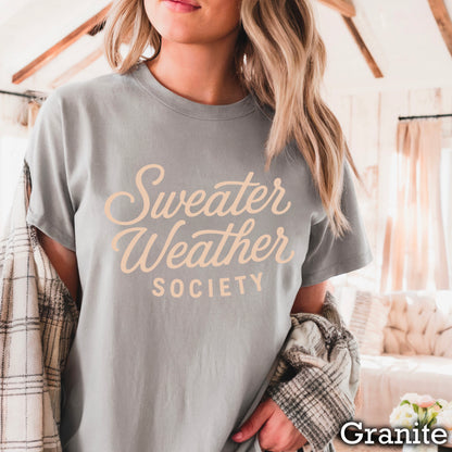 Sweater Weather Society Comfort Color Graphic Tee