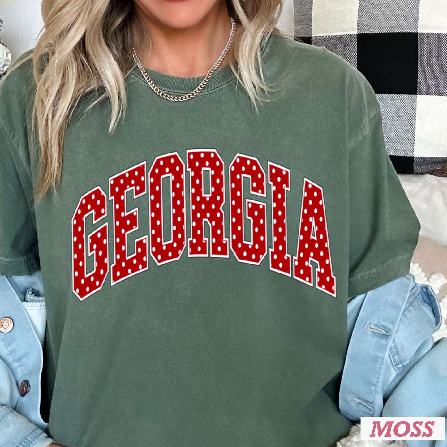 Georgia Polka Dot Comfort Color Graphic Tee