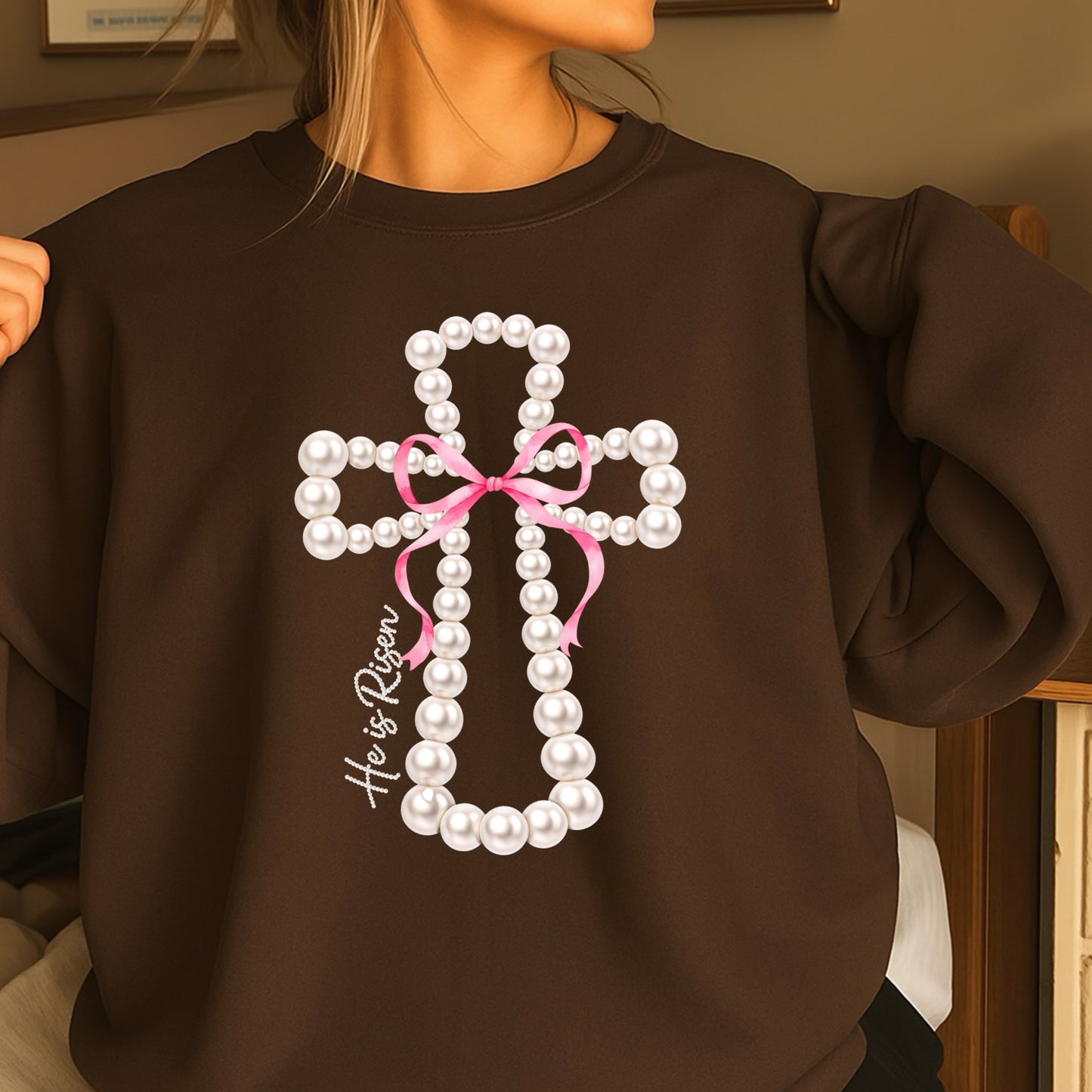 He Is Risen Easter Crewneck Sweatshirt
