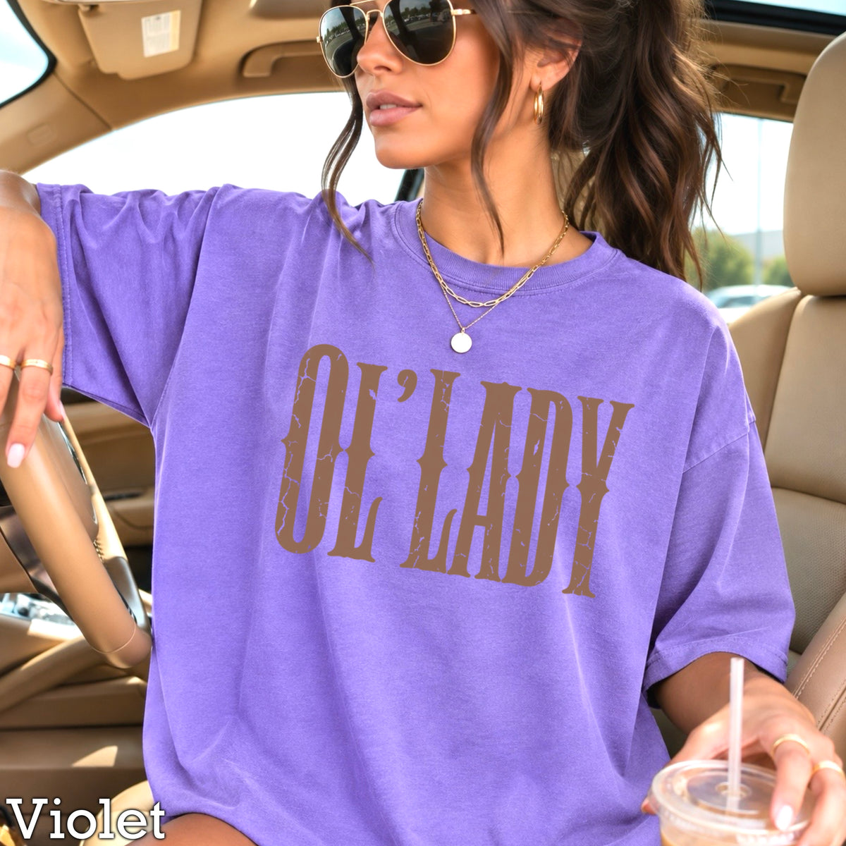 Ol’ Lady Comfort Color Graphic Tee