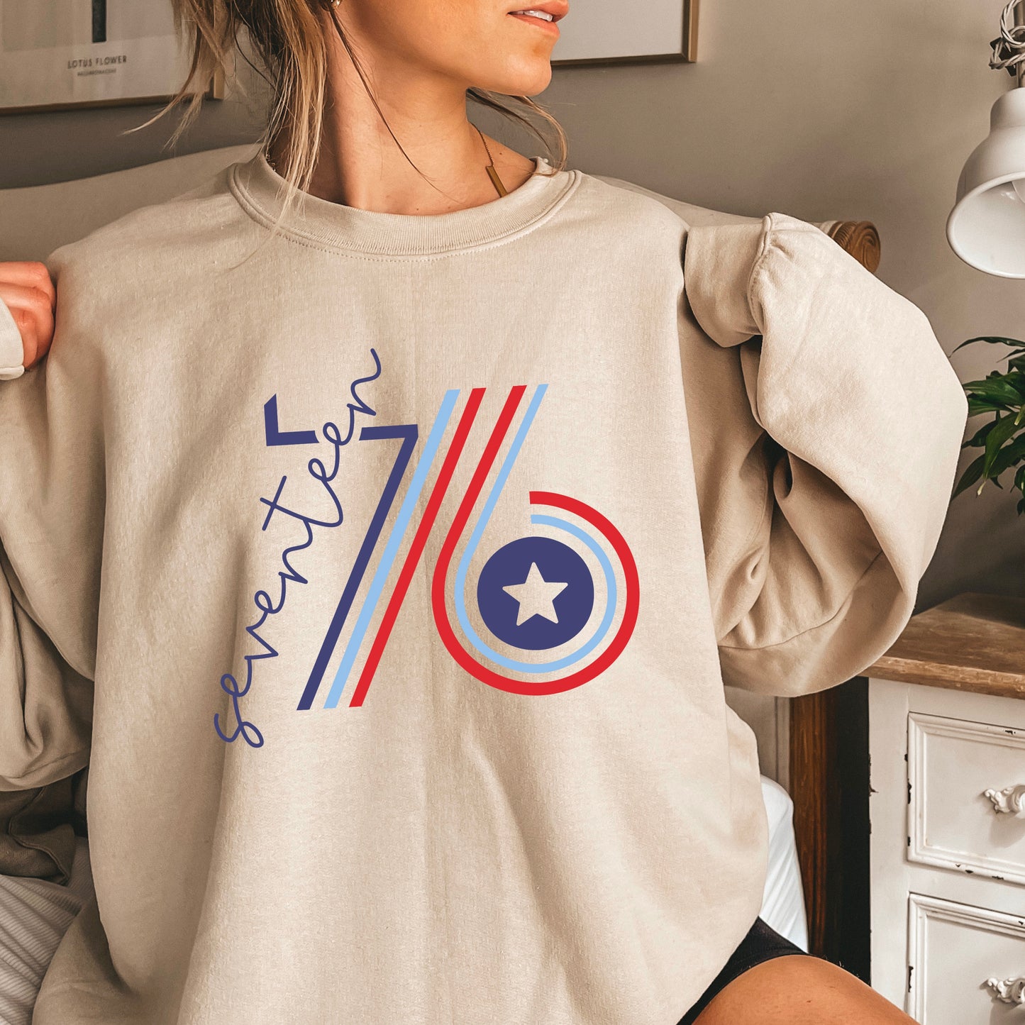 Retro 1776 Crewneck Sweatshirt
