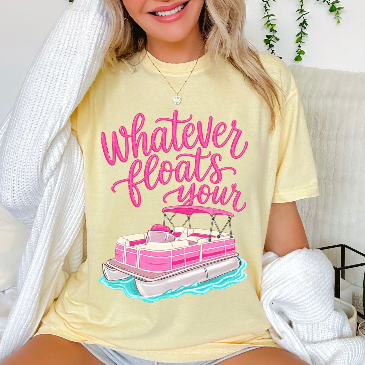 Whatever Floats Your Boat Comfort Color Graphic Tee