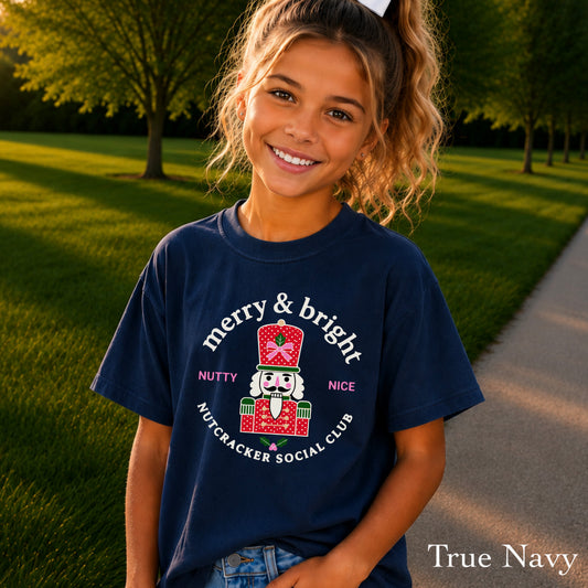Nutcracker Social Club Christmas Youth Comfort Color T-Shirt