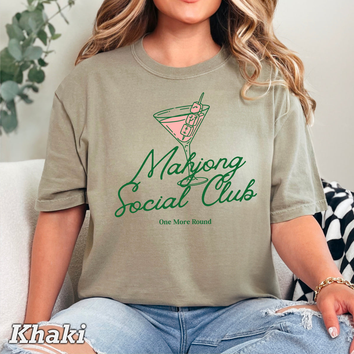 Mahjong Social Club Comfort Color Graphic Tee