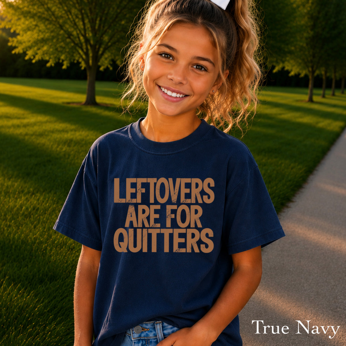 Leftovers Are For Quitters Thanksgiving Youth Comfort Color T-Shirt