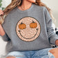 Leopard Face Pumpkin Crewneck Sweatshirt