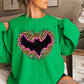 Leopard Bat Halloween Crewneck Sweatshirt