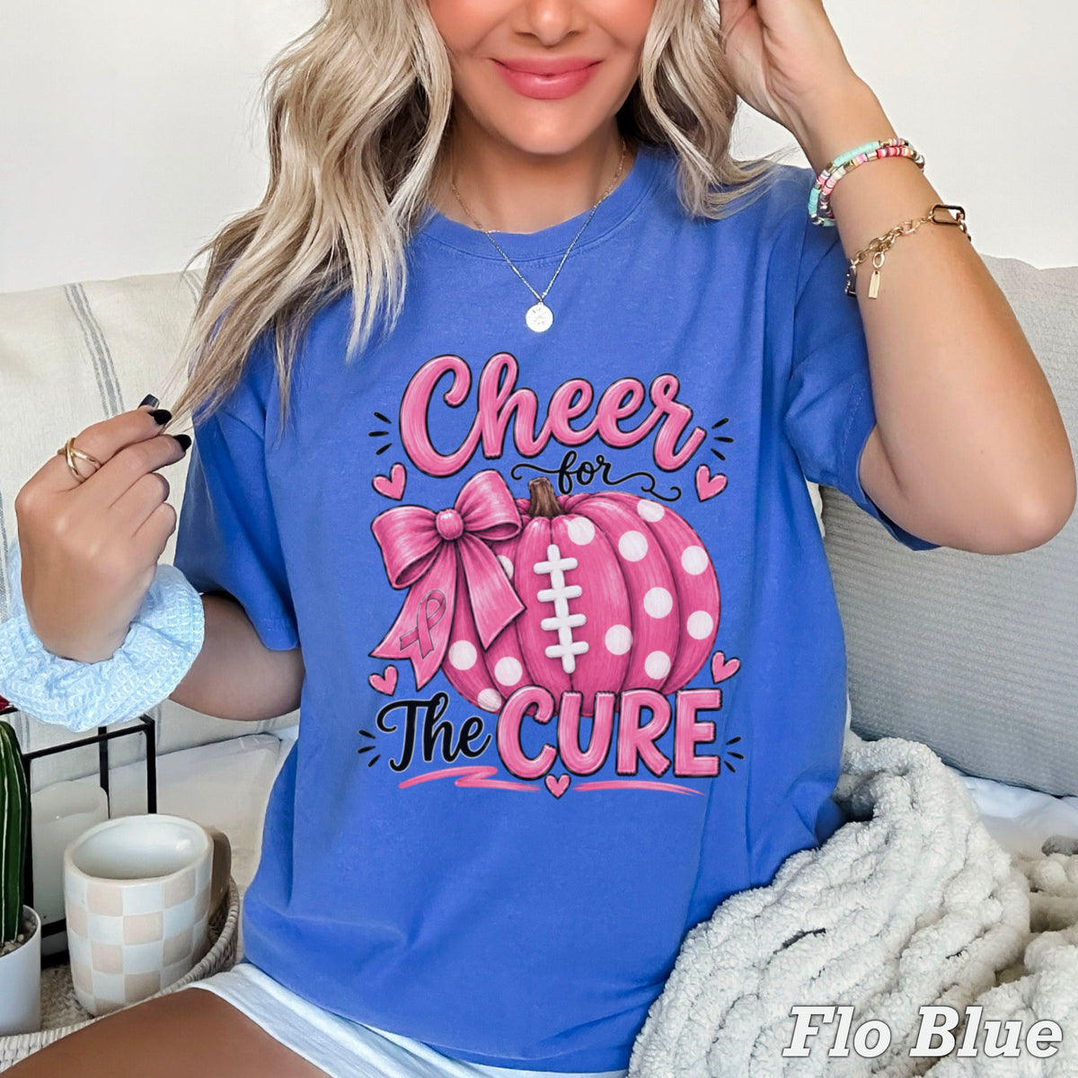 Cheer For The Cure Comfort Color Graphic Tee