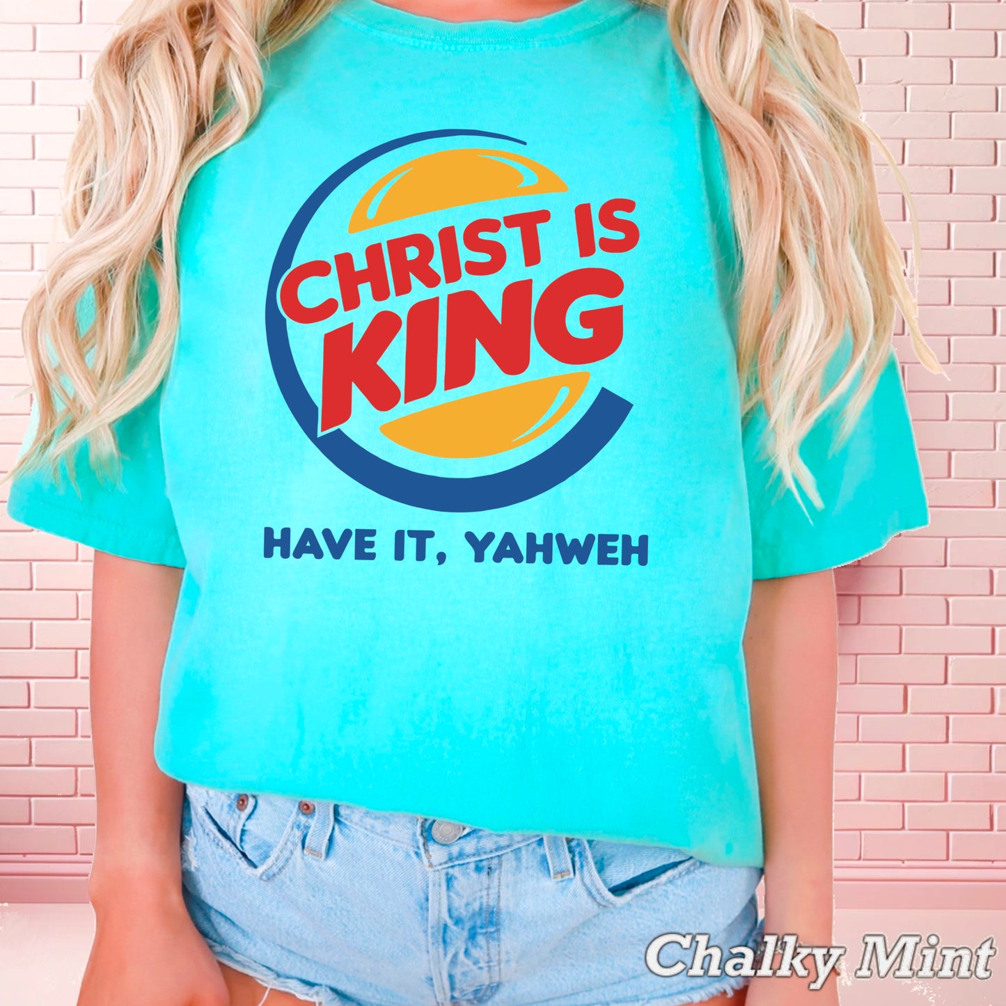Christ Is King Christian Comfort Color Graphic Tee