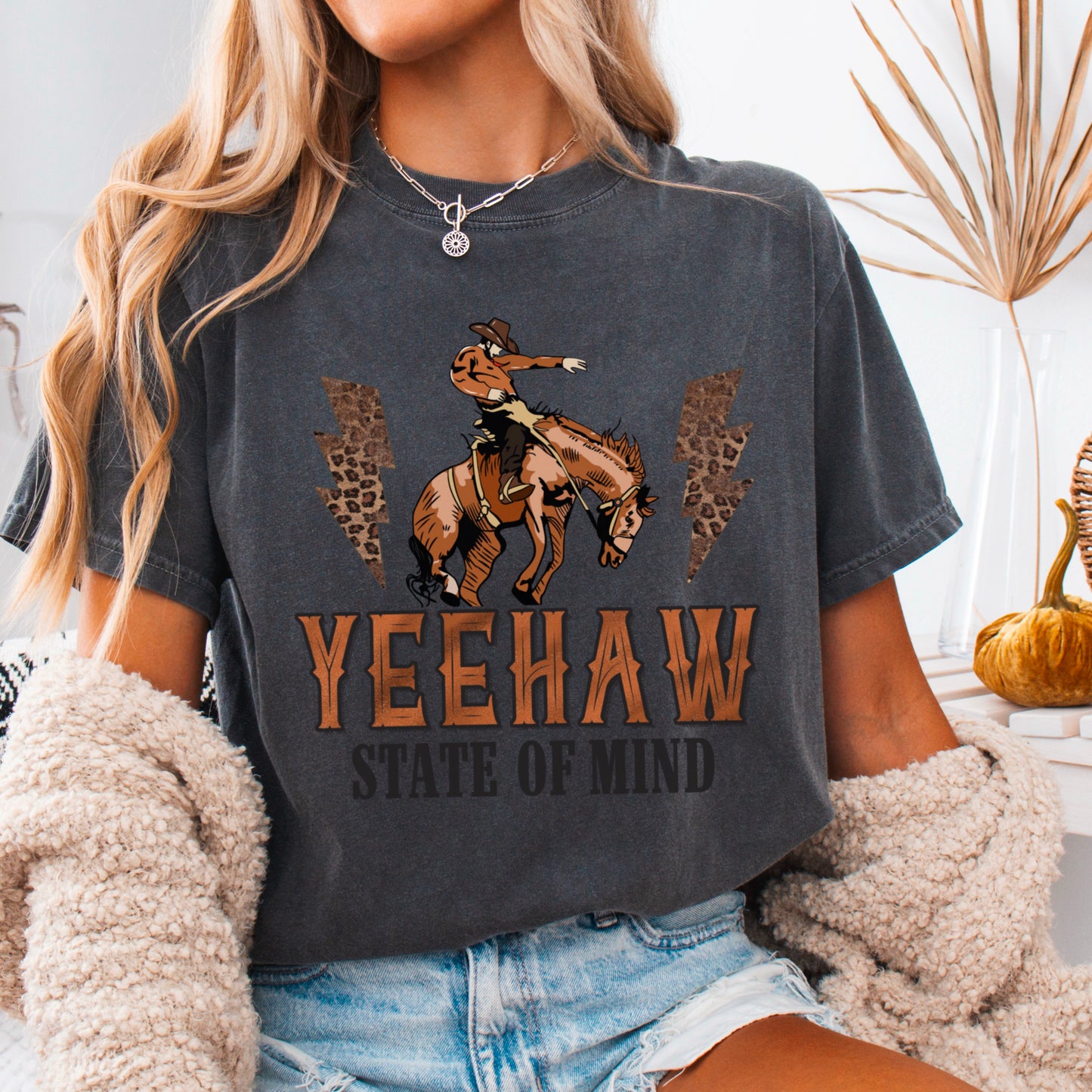 Yeehaw State Of Mind  Comfort Color Graphic Tee