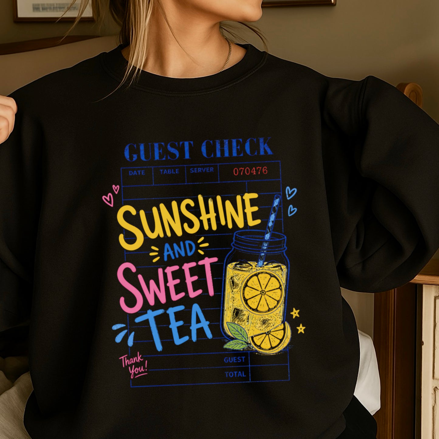 Guest Check Sunshine & Sweet Tea Crewneck Sweatshirt