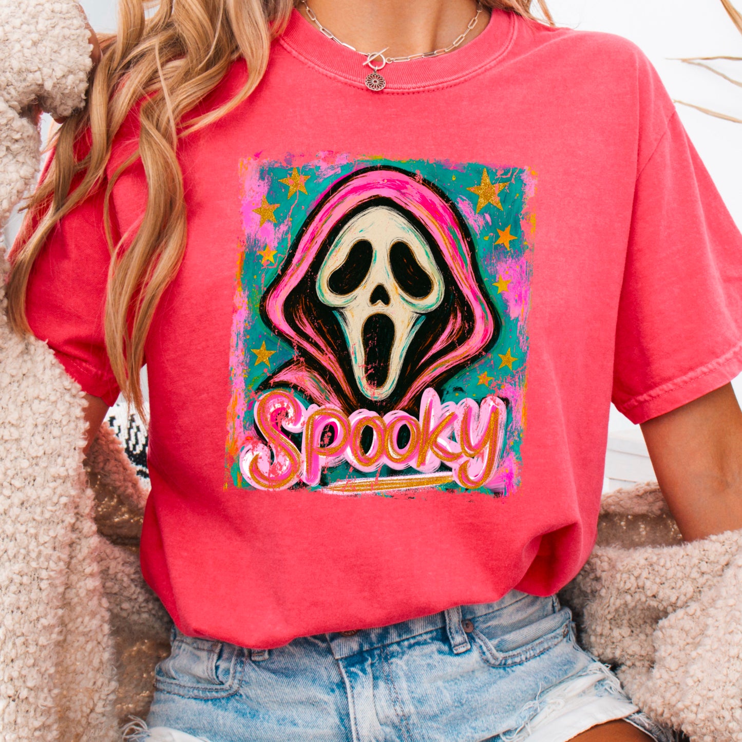 Spooky Floral Comfort Color Graphic Tee