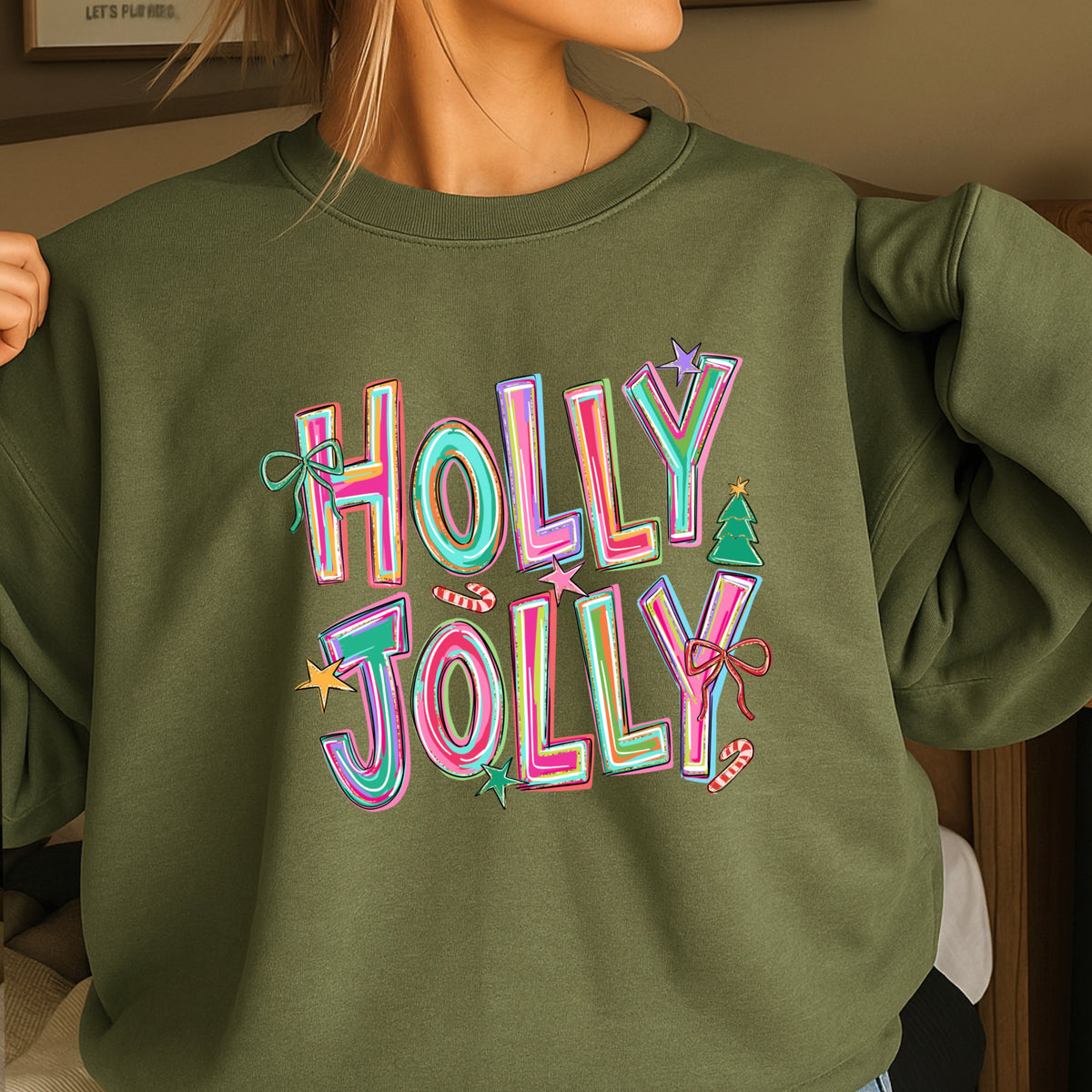 Holly Jolly Christmas Crewneck Sweatshirt
