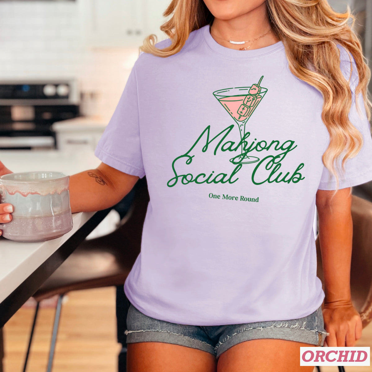 Mahjong Social Club Comfort Color Graphic Tee
