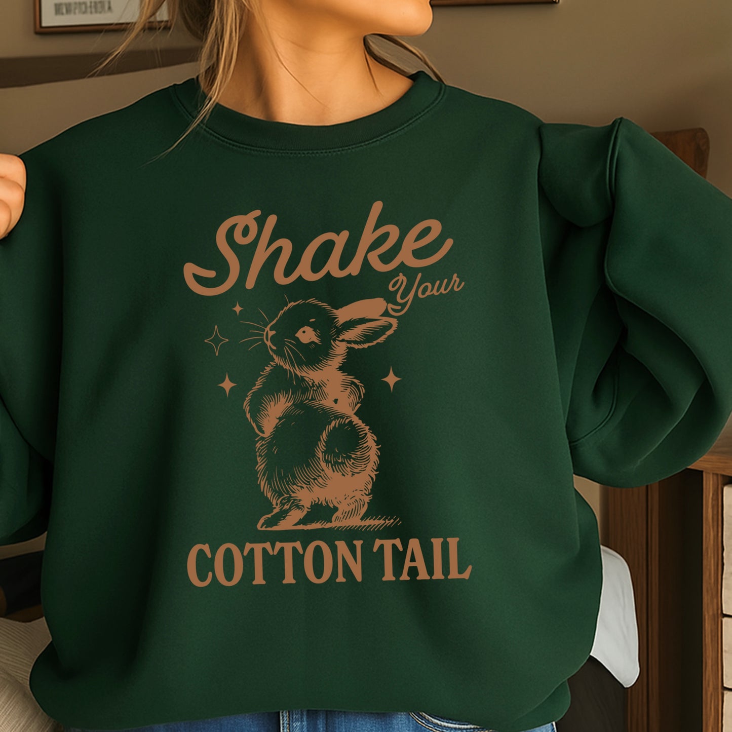 Shake Your Cotton Tail Easter Crewneck Sweatshirt