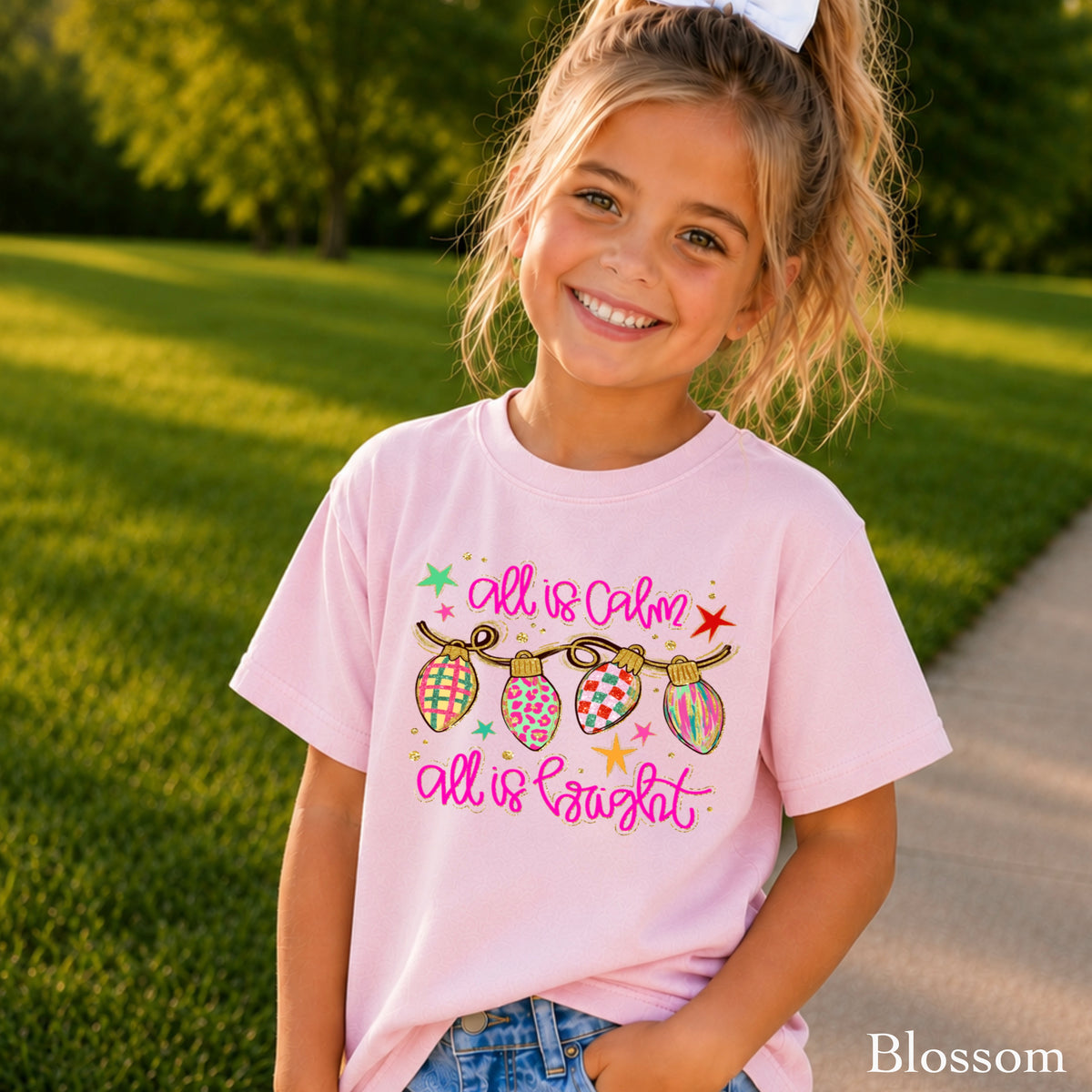 All Is Calm Christmas Youth Comfort Color T-Shirt