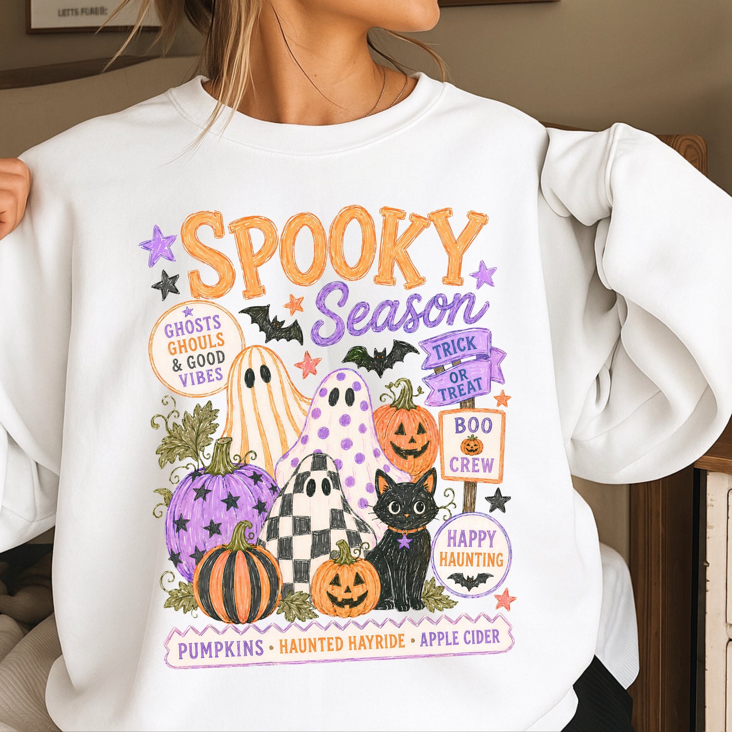 Spooky Season Halloween Crewneck Sweatshirt