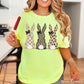 Easter Rabbit Trio Easter Comfort Color Graphic Tee