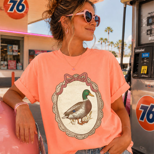 Vintage Mallard Duck Comfort Color Graphic Tee