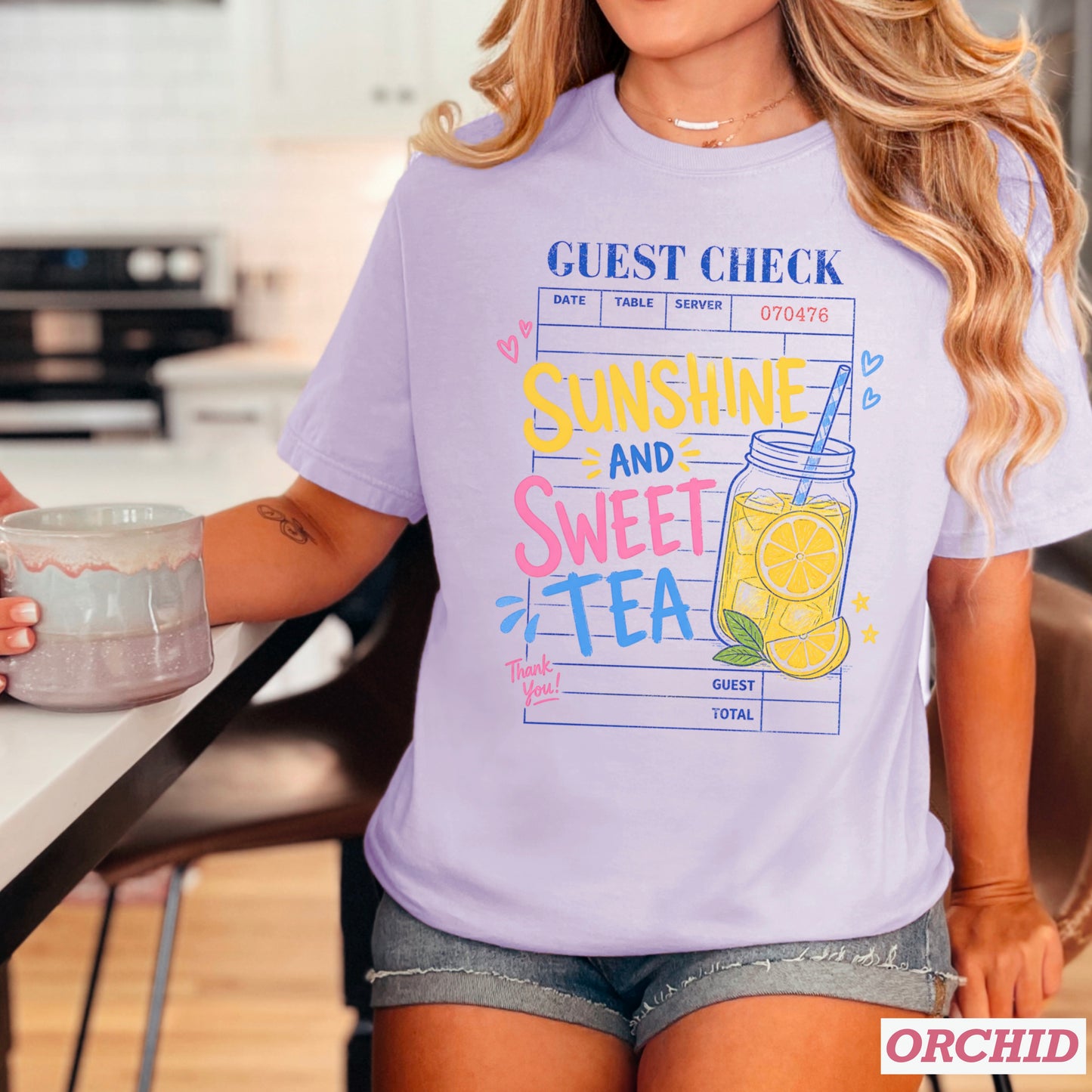 Guest Check Sunshine & Sweet Tea Comfort Color Graphic Tee