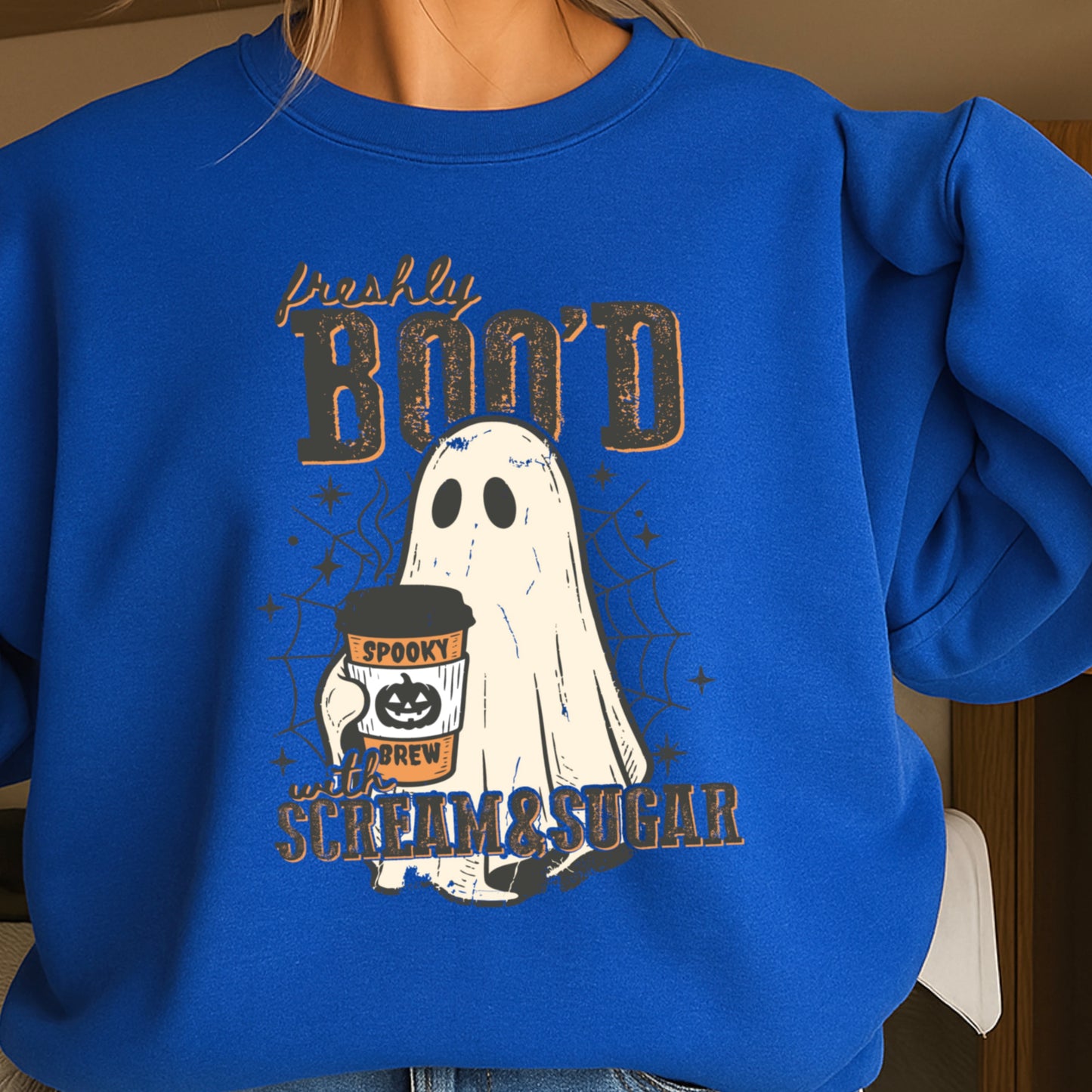 Freshly Boo’d Scream & Sugar Halloween Crewneck Sweatshirt