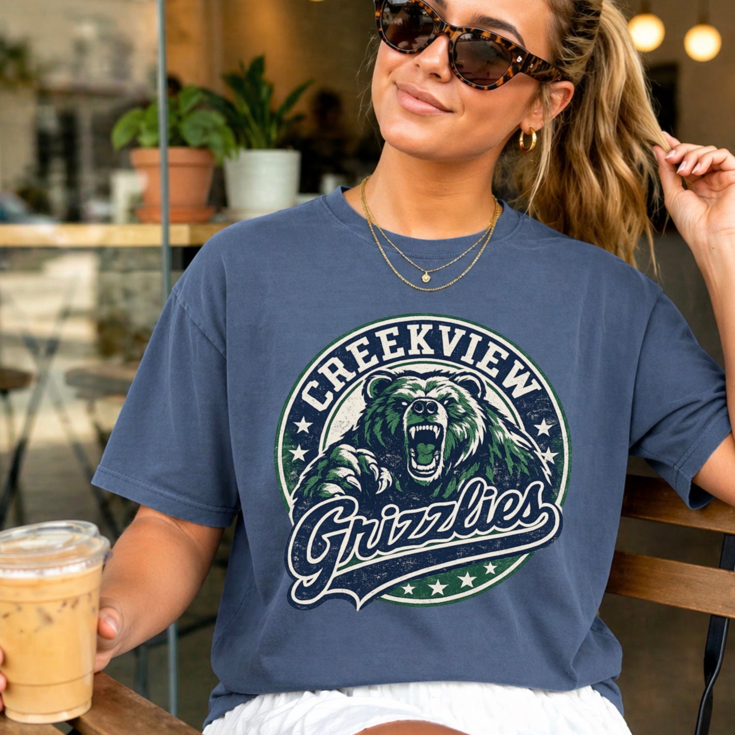 Creekview Grizzlies Comfort Color Graphic Tee