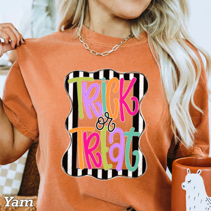 Trick Or Treat Halloween Comfort Color Graphic Tee