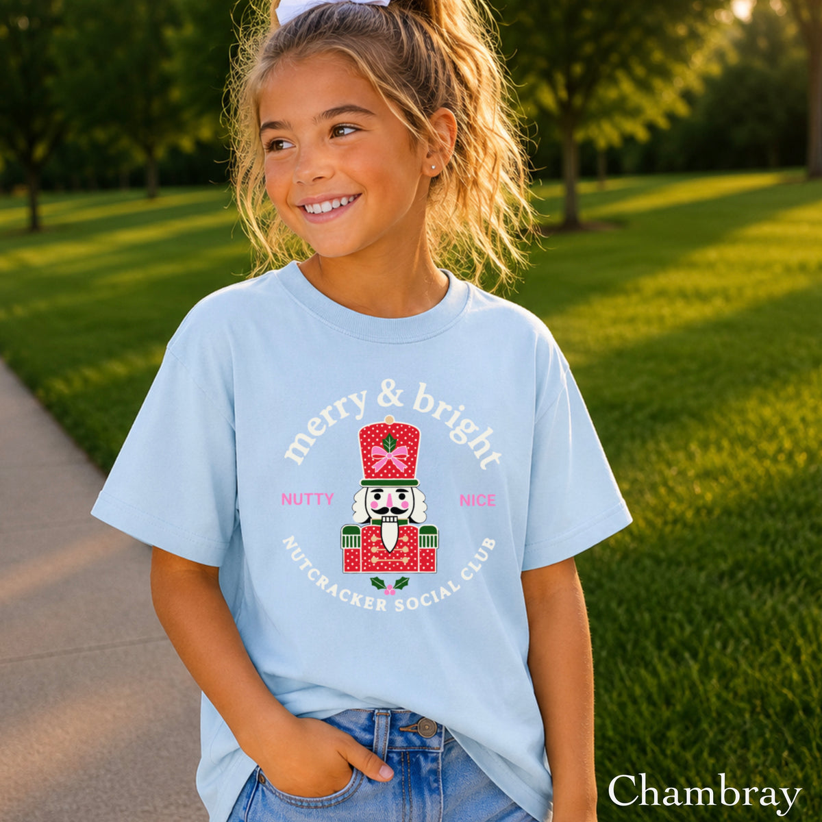 Nutcracker Social Club Christmas Youth Comfort Color T-Shirt