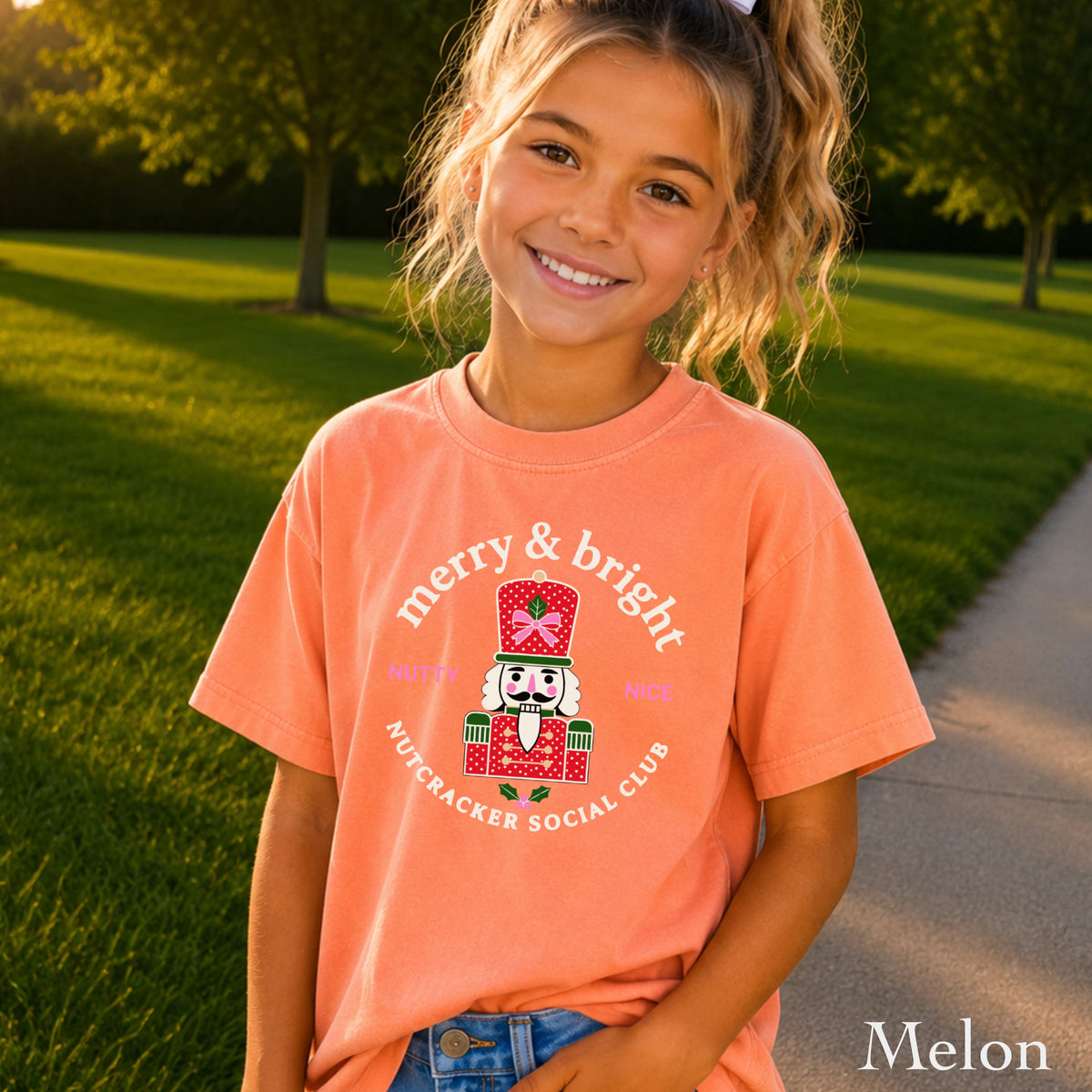 Nutcracker Social Club Christmas Youth Comfort Color T-Shirt