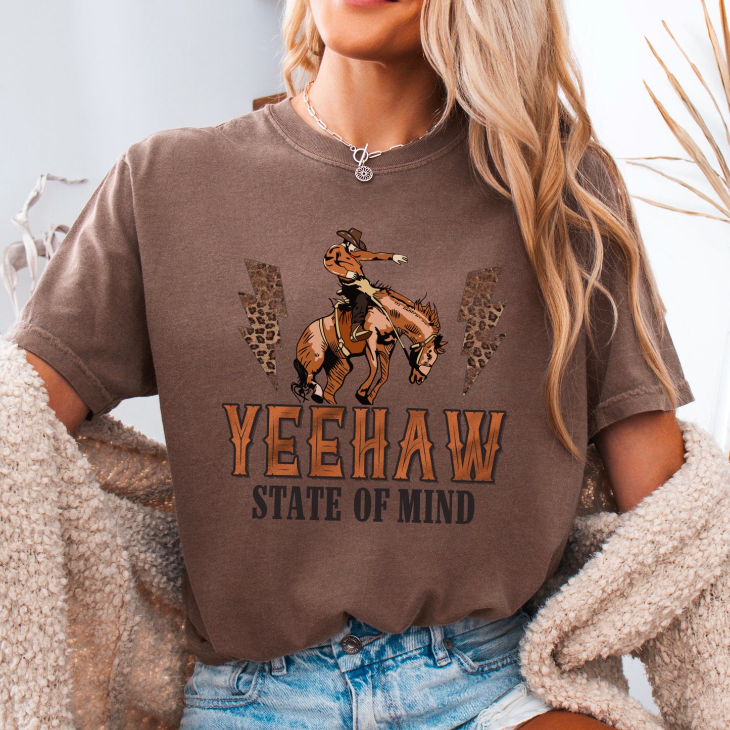 Yeehaw State Of Mind  Comfort Color Graphic Tee