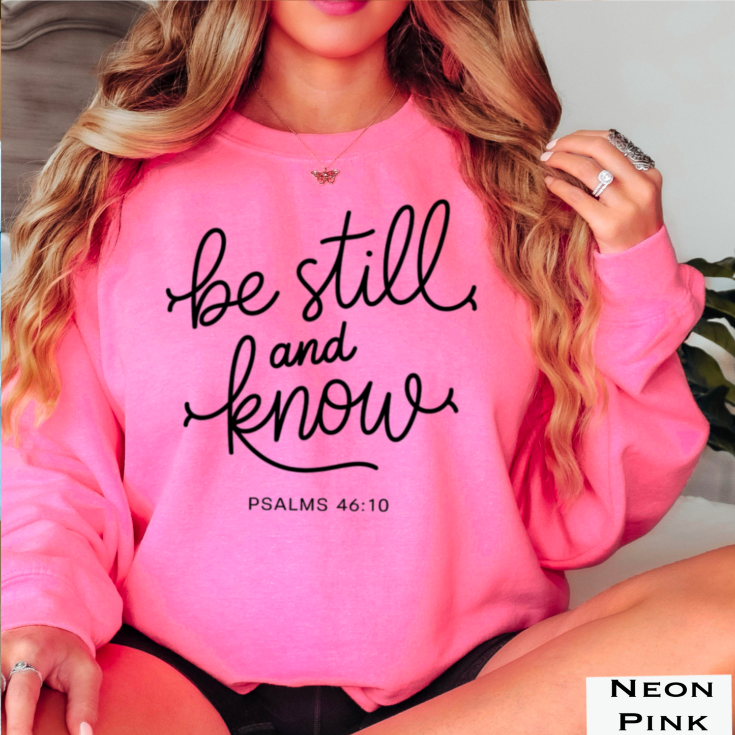 Be Still And Know Graphic Crewneck Sweatshirt
