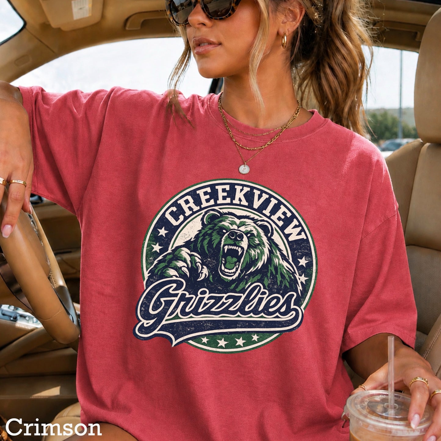 Creekview Grizzlies Comfort Color Graphic Tee
