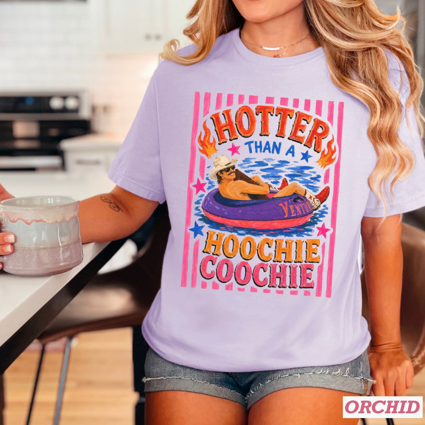 Hotter Than A Hoochie Coochie Comfort Color Graphic Tee