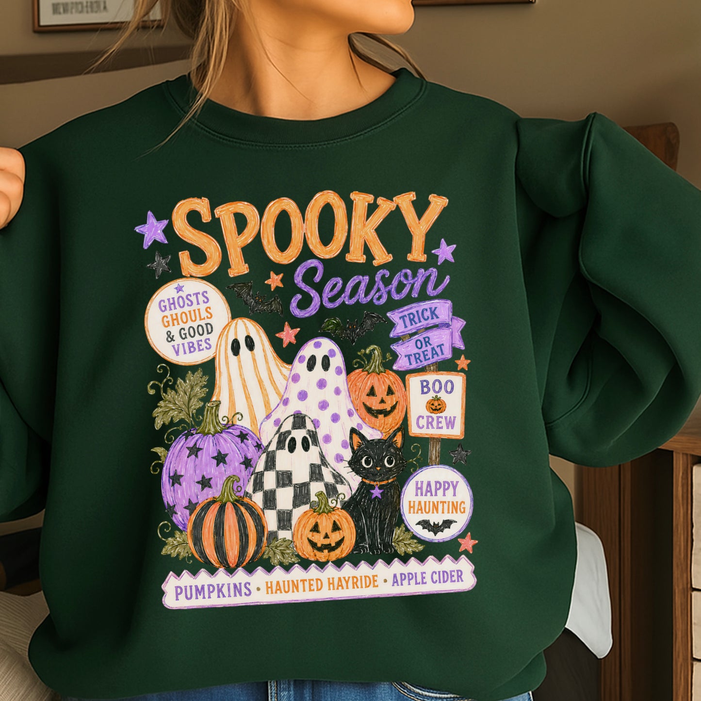 Spooky Season Halloween Crewneck Sweatshirt