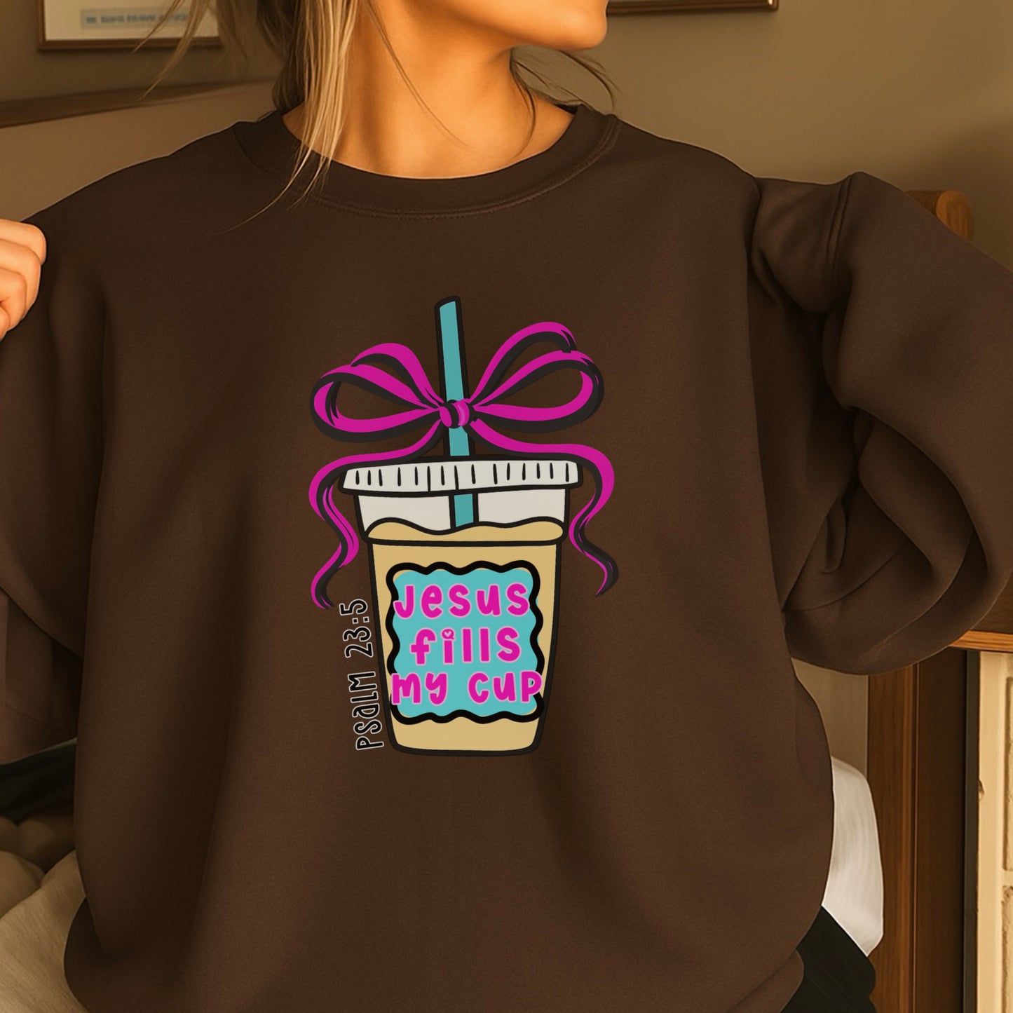 Jesus Fills Up My Cup Crewneck Sweatshirt