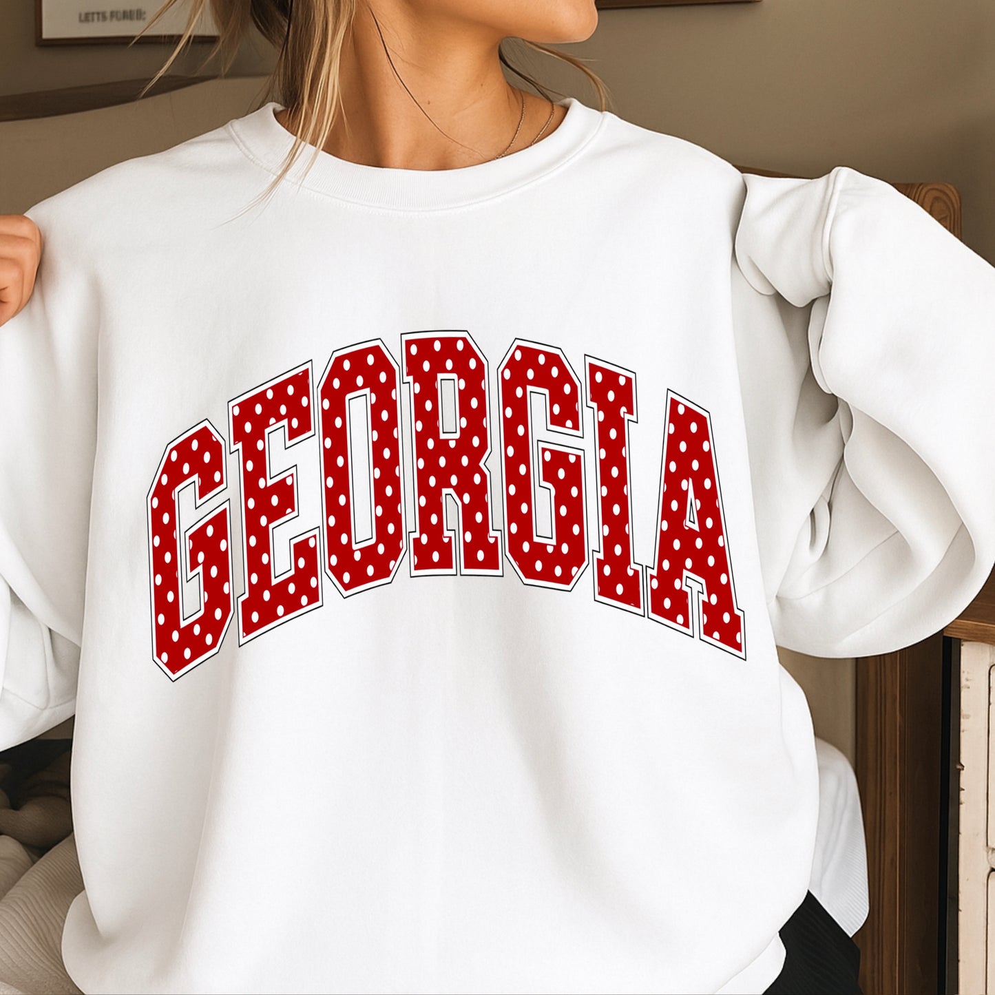 Georgia Polka Dot Crewneck Sweatshirt