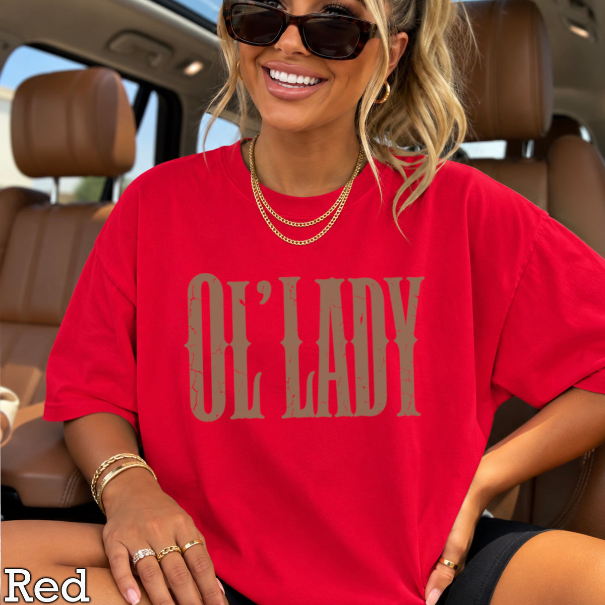 Ol’ Lady Comfort Color Graphic Tee