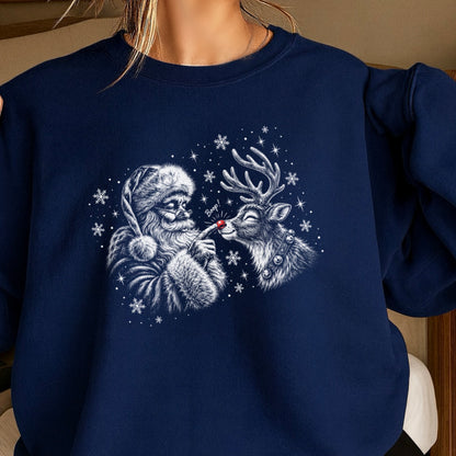 Christmas Santa Boop Crewneck Sweatshirt