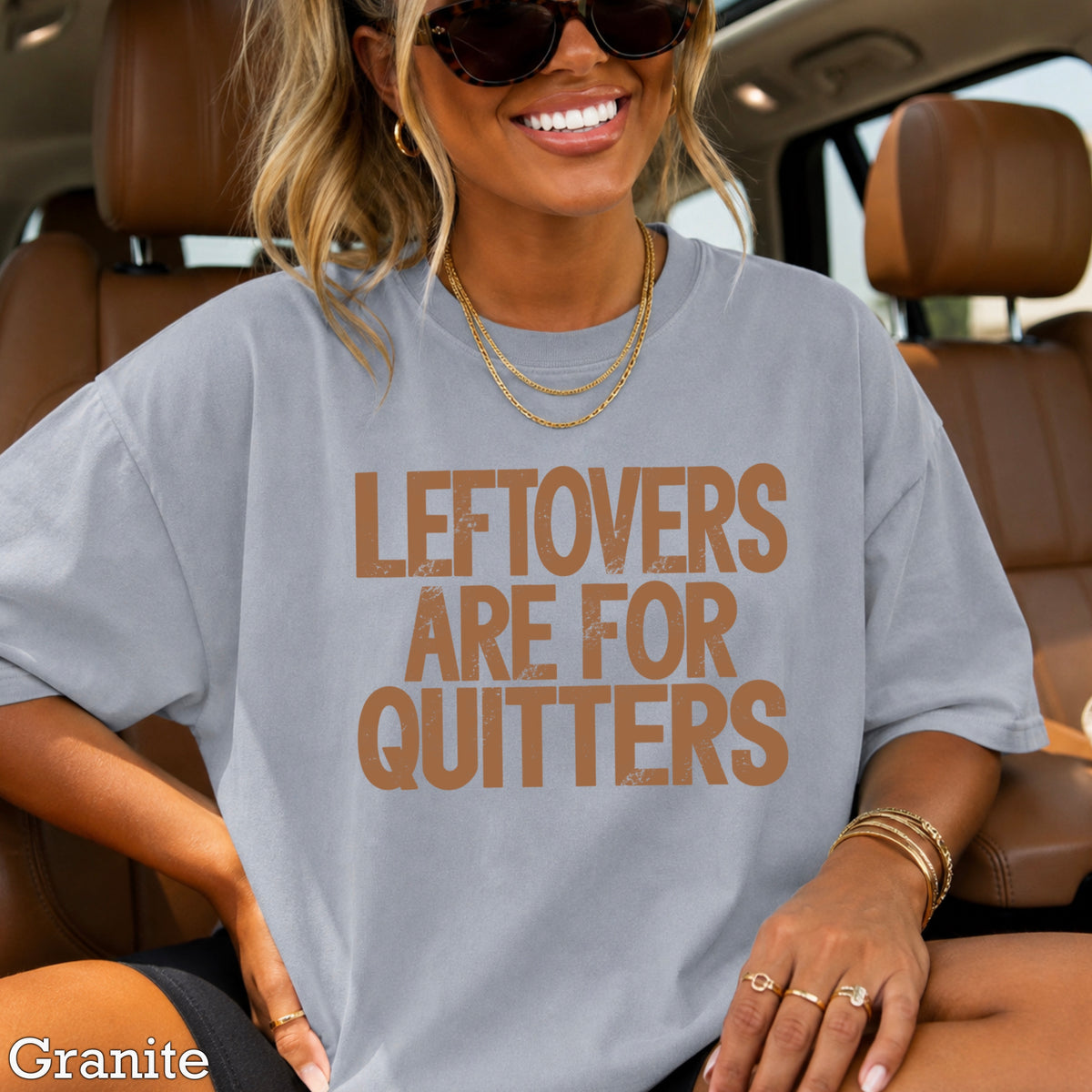 Leftovers Are For Quitters Thanksgiving Comfort Color Graphic Tee