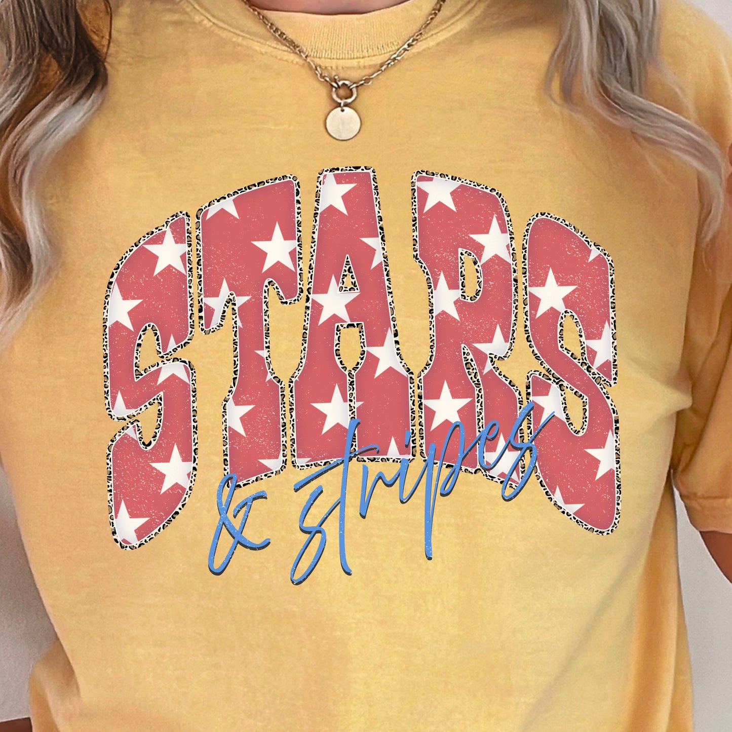 Stars & Stripes July 4th Comfort Color Graphic Tee