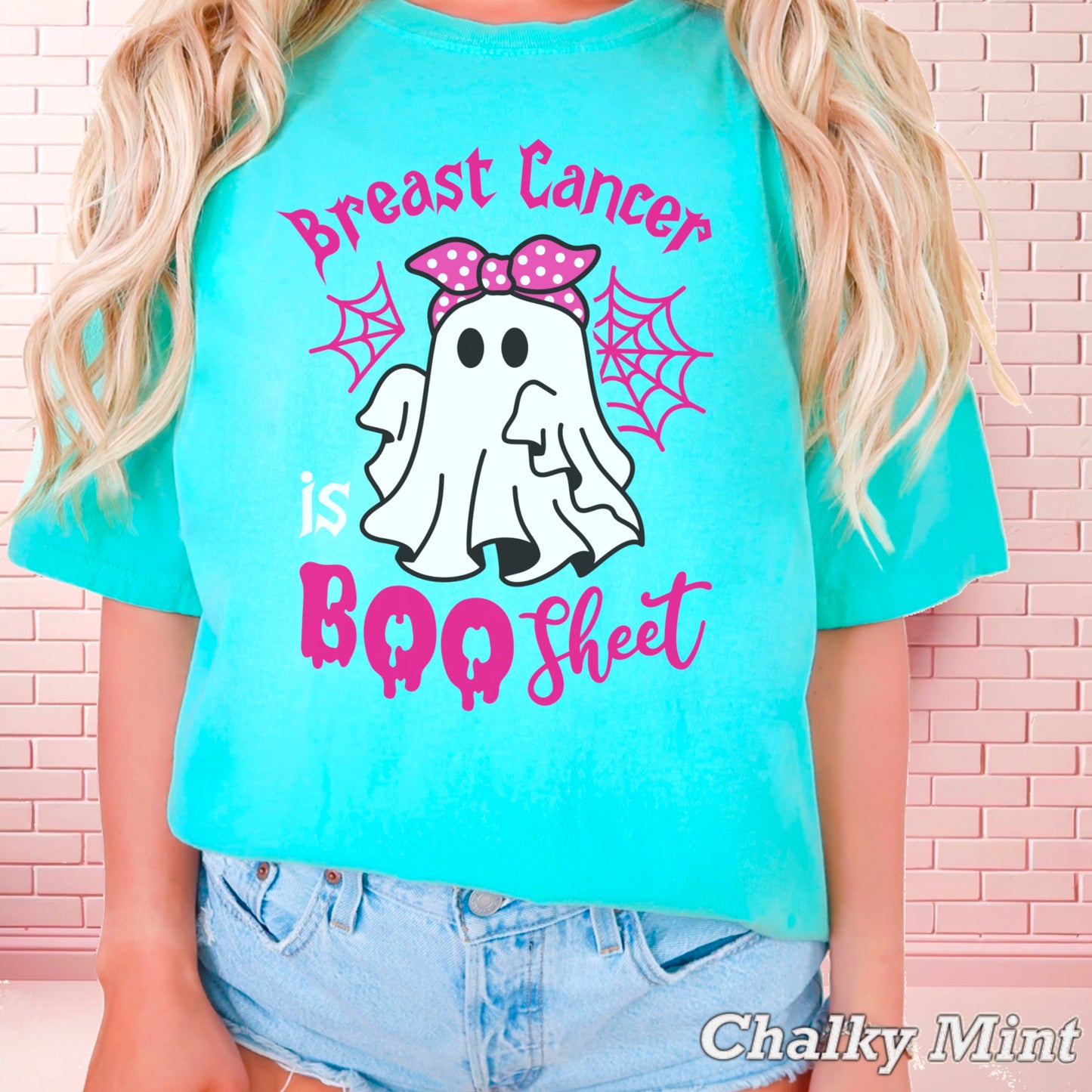Breast Cancer Is Boo-Sheet Comfort Color Graphic Tee