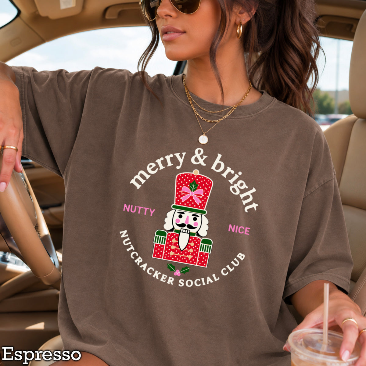 Nutcracker Social Club Christmas Comfort Color Graphic Tee