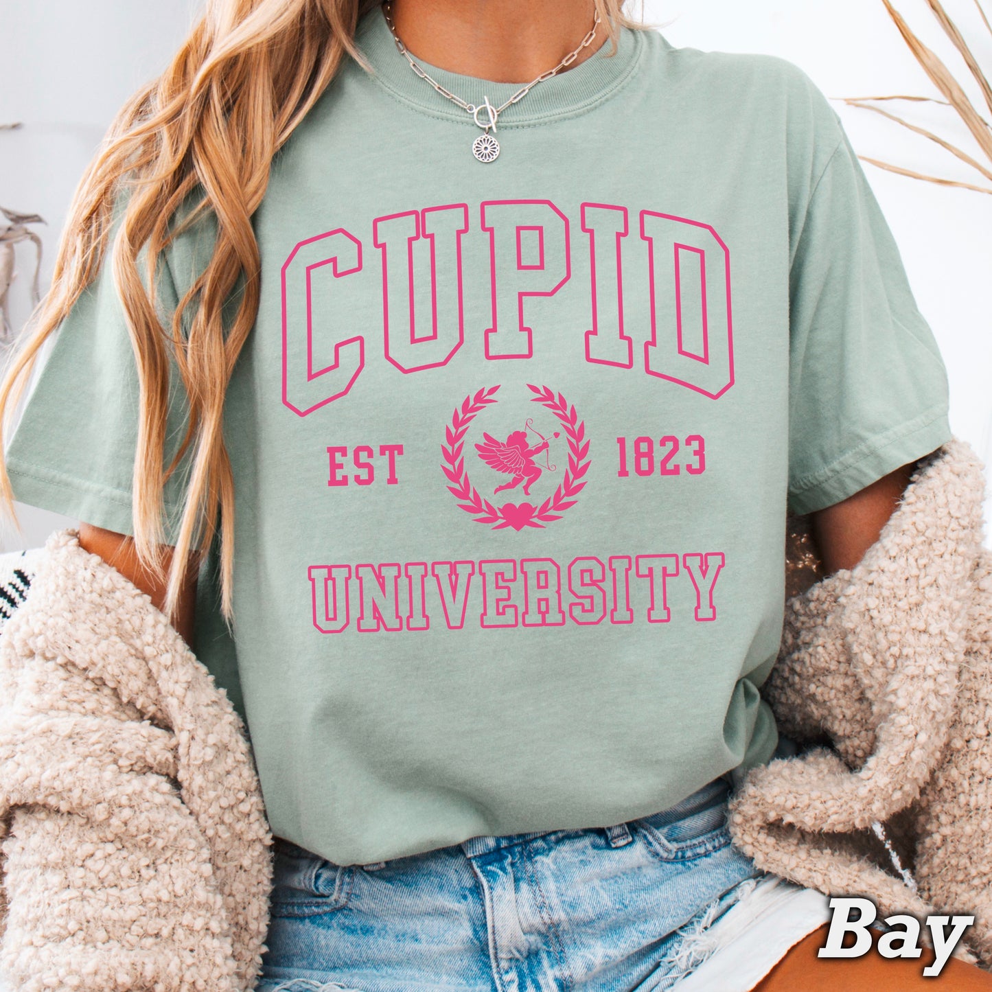 Cupid University Valentine’s Day Comfort Color Graphic Tee