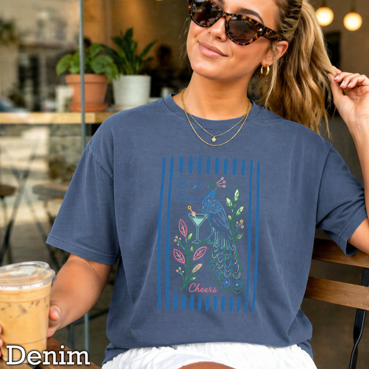 Mahjong Bam Bird Comfort Color Graphic Tee