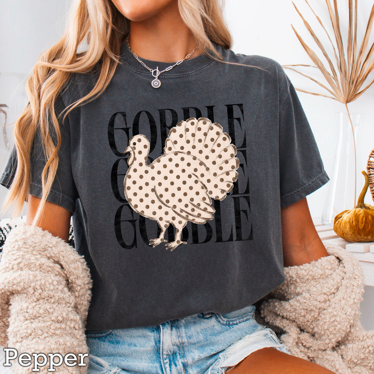 Gobble Thanksgiving Comfort Color Graphic Tee