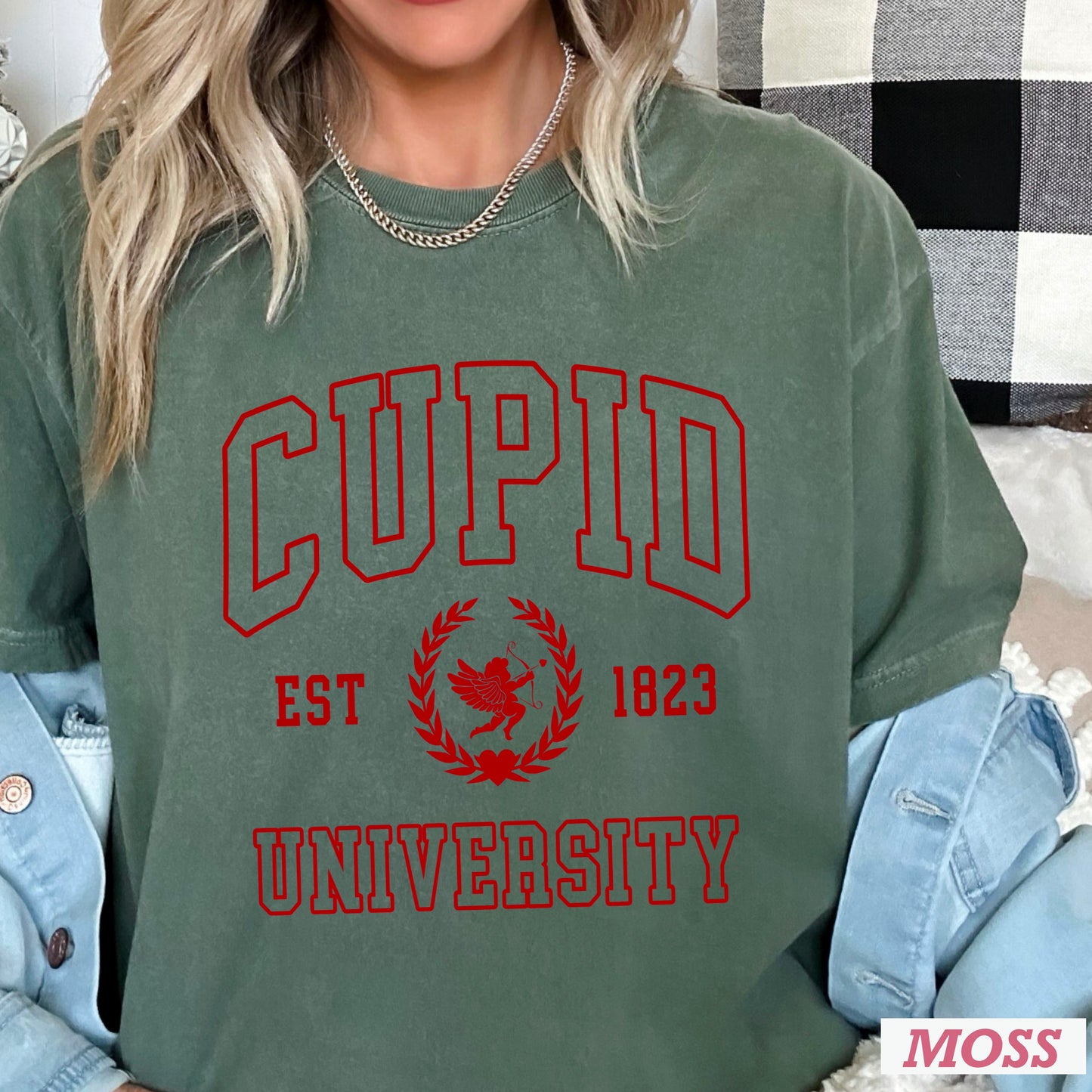 Cupid University Valentine’s Day Comfort Color Graphic Tee