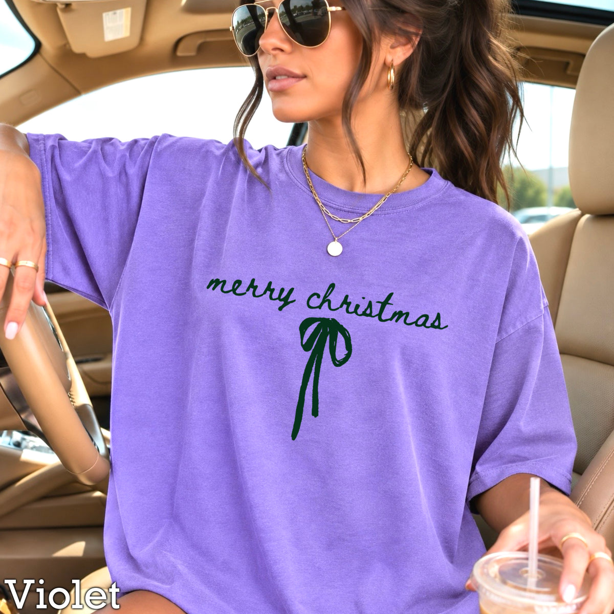 Merry Christmas Comfort Color Graphic Tee