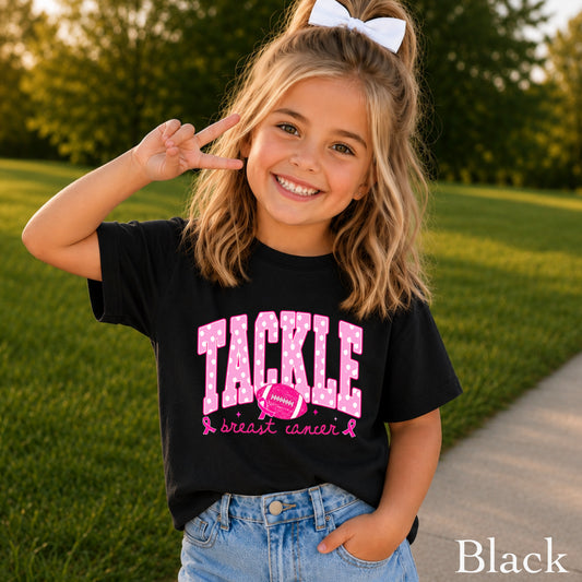 Tackle Breast Cancer Youth Comfort Color T-Shirt